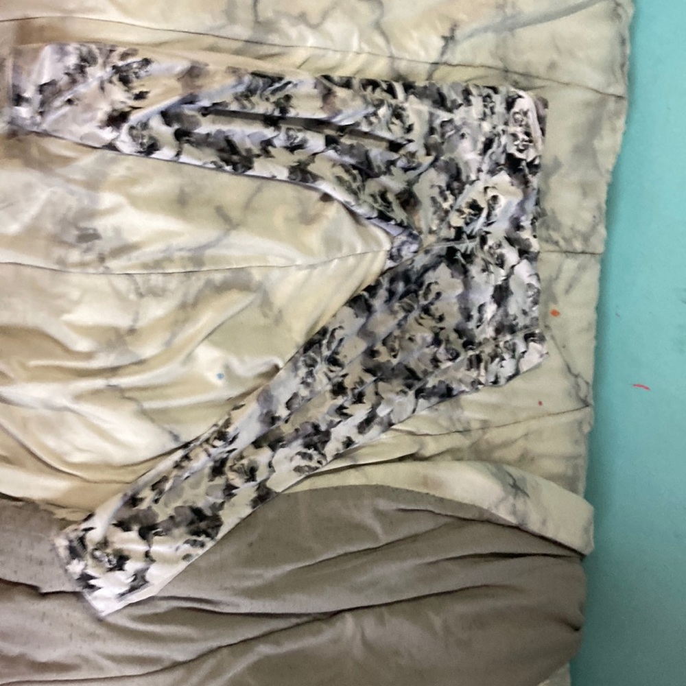 Black and white exercise pants